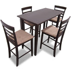 Set Table Et 4 Chaises De Bar En Bois Coloris