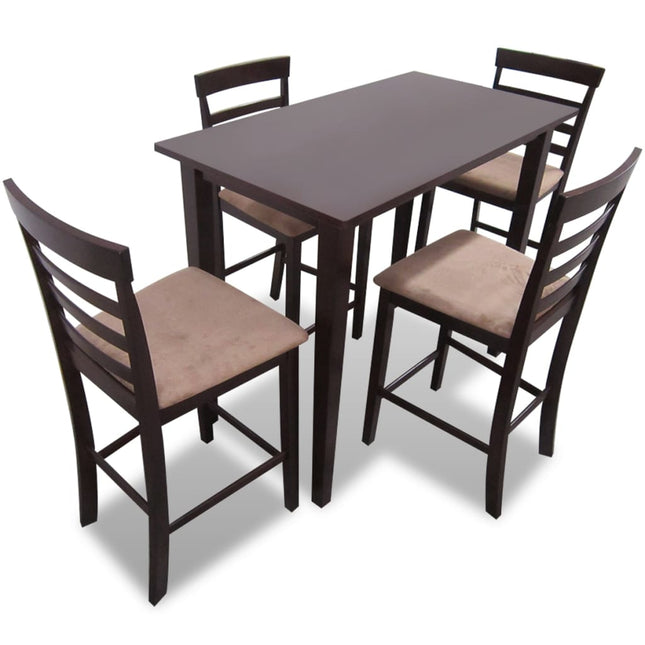 Set Table Et 4 Chaises De Bar En Bois Coloris