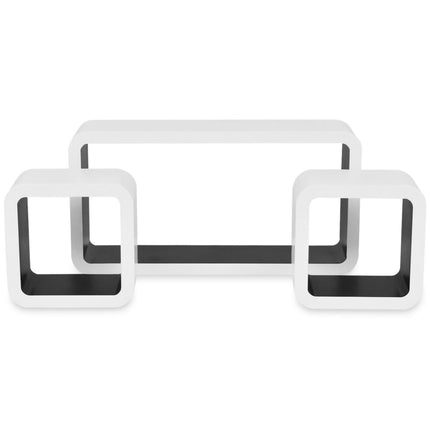 3 Étagères Cubes Murales Et En Mdf Blanc- Pour Dvd/Livres