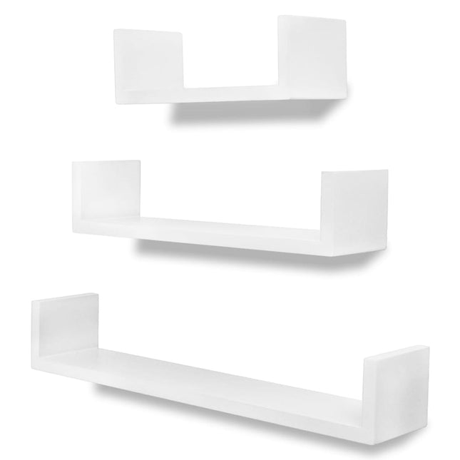 Étagères Murales 3 Pcs Forme De U Mdf