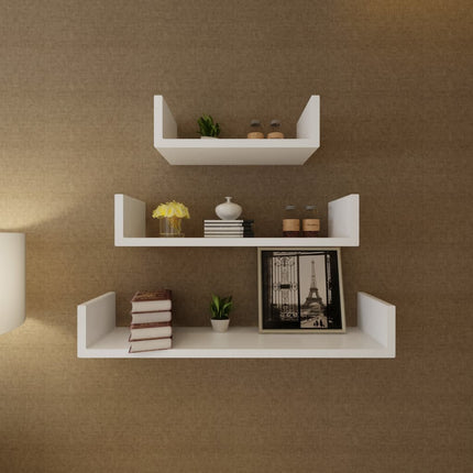 Étagères Murales 3 Pcs Forme De U Mdf