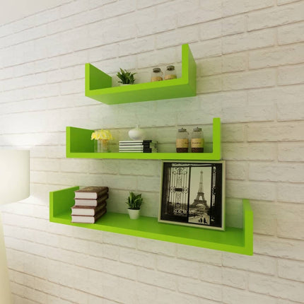 Étagères Murales 3 Pcs Forme De U Mdf