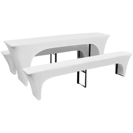 Housses De Table Et Bancs Extensibles 3 Pcs
