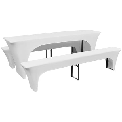 Housses De Table Et Bancs Extensibles 3 Pcs