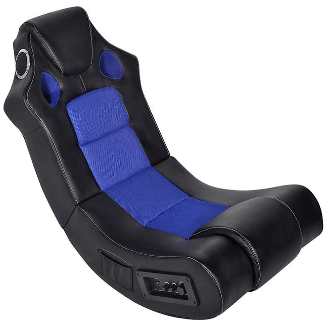 Fauteuil À Bascule À Enceinte Noir Et Similicuir