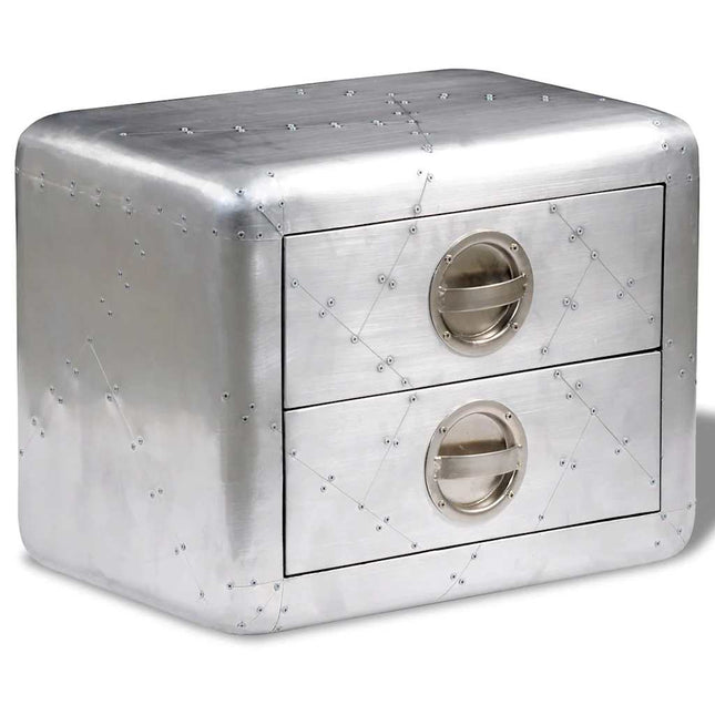 Table De Coin Avec 2 Tiroirs Vintage Style D'aviation