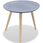 Table D'appoint Ronde Gris Aspect De Béton