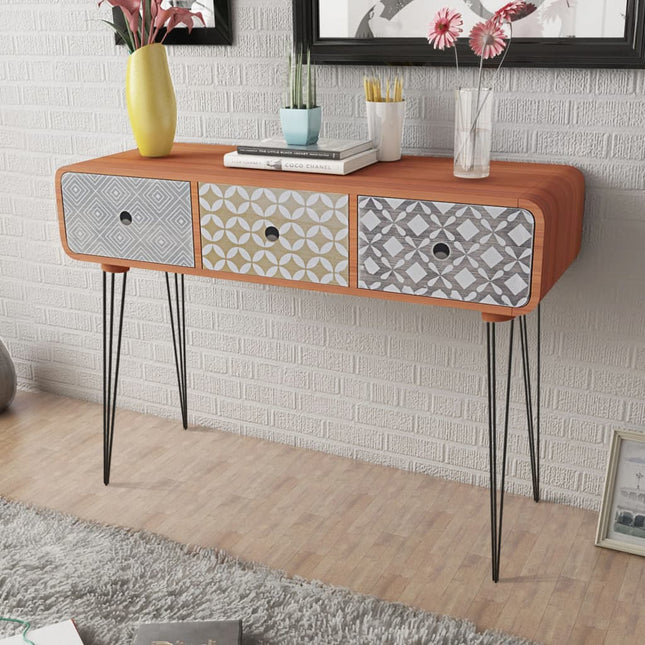 Table Console Avec 3 Tiroirs