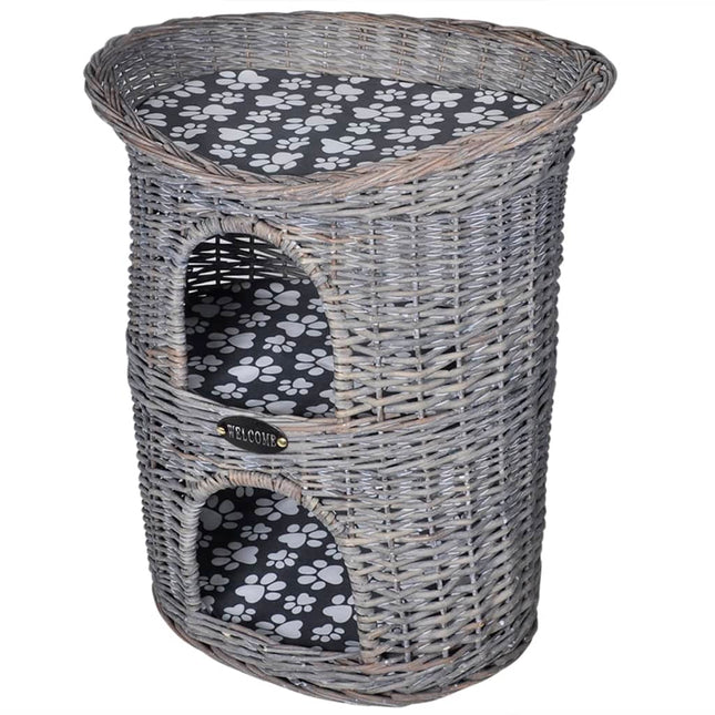 Arbre/Maison 2 Niveaux À Chat Avec Coussin Saule