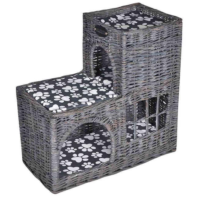 Arbre/Maison/Château À Chat Avec Coussin Saule Gris Clair