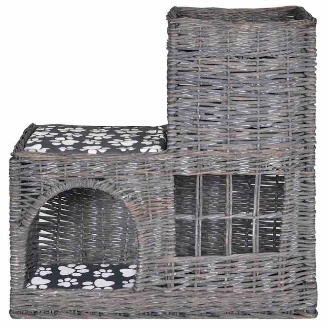 Arbre/Maison/Château À Chat Avec Coussin Saule Gris Clair