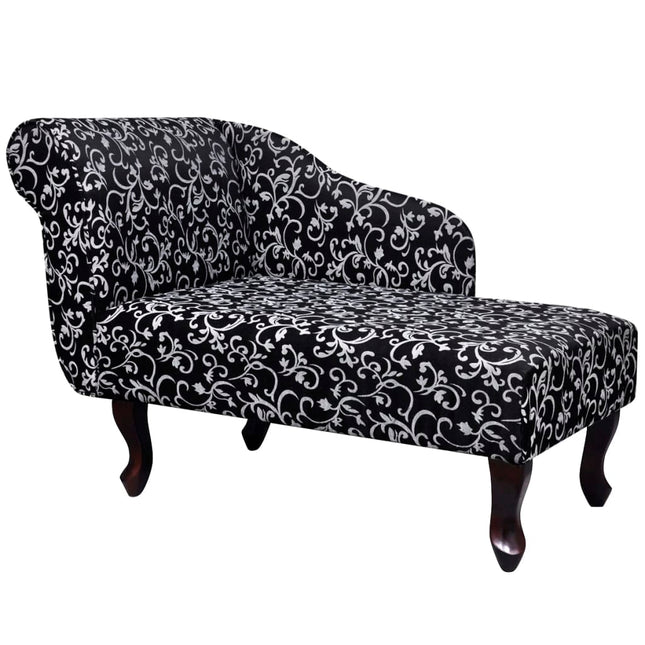 Chaise Longue Noir Et Blanc Tissu