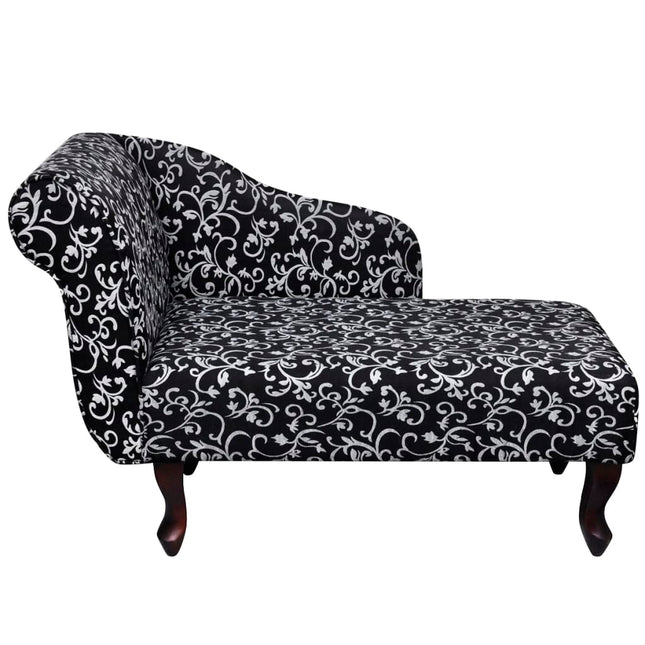 Chaise Longue Noir Et Blanc Tissu