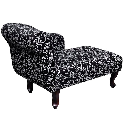 Chaise Longue Noir Et Blanc Tissu