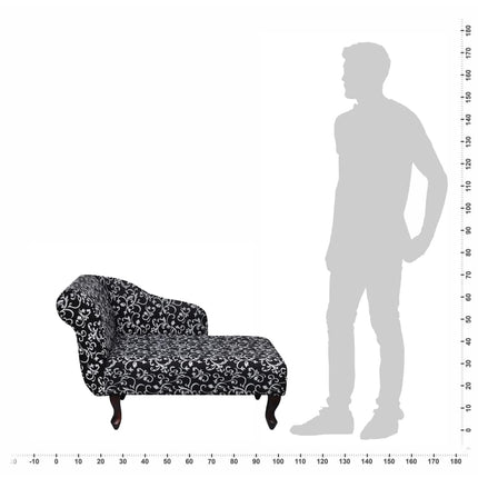 Chaise Longue Noir Et Blanc Tissu