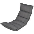 Chaise Longue Pliable De Sol Gris Tissu