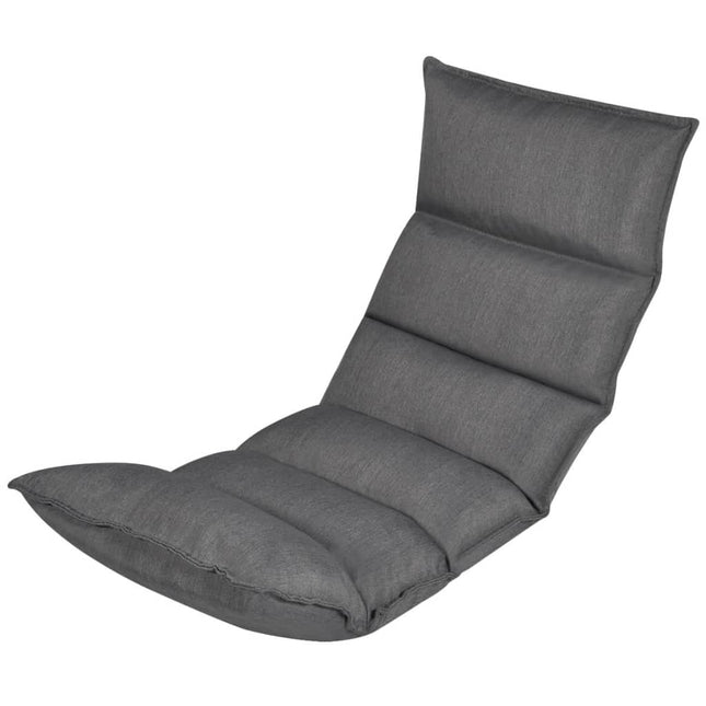 Chaise Longue Pliable De Sol Gris Tissu