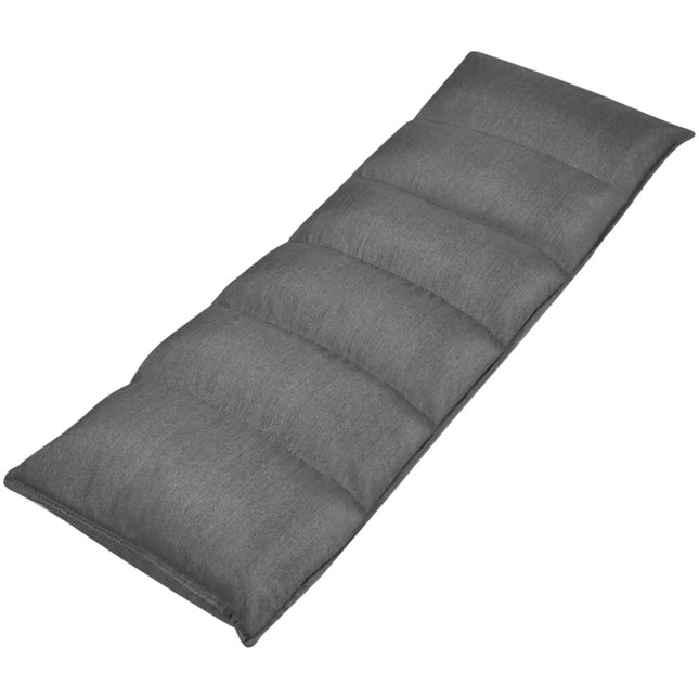 Chaise Longue Pliable De Sol Gris Tissu