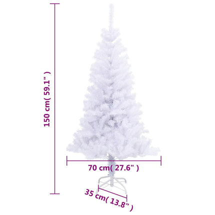 Arbre De Noël Artificiel Avec Support 150 Cm 380 Branches Blanc