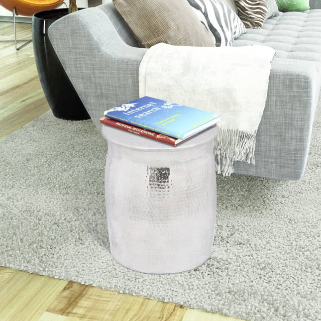 Table Basse/Tabouret Martelé En Aluminium É