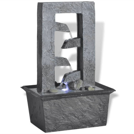 Fontaine D'intérieur Avec Lumière Led Poly-Résine