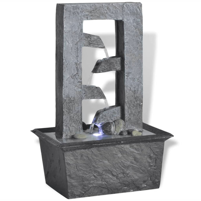 Fontaine D'intérieur Avec Lumière Led Poly-Résine