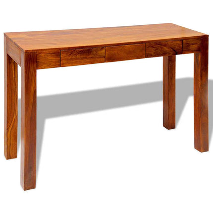 Table Console Avec 3 Tiroirs 80 Cm Bois Massif Blanc