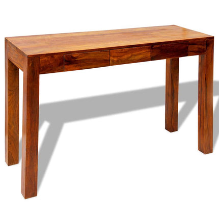 Table Console Avec 3 Tiroirs 80 Cm Bois Massif Blanc