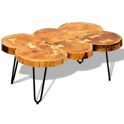 Table Basse 35 Cm 6 Troncs Bois