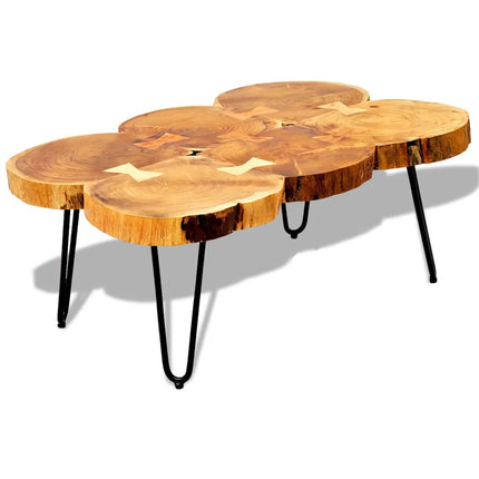 Table Basse 35 Cm 6 Troncs Bois