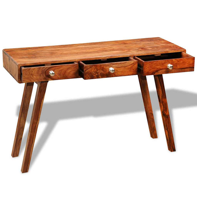 Table Console Avec 3 Tiroirs 76 Cm Bois Massif
