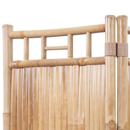 Cloison De Séparation À 4 Panneaux Bambou