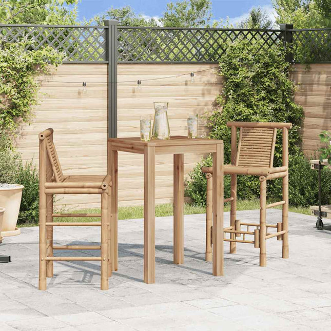Tabourets De Bar Lot De 2 Bambou