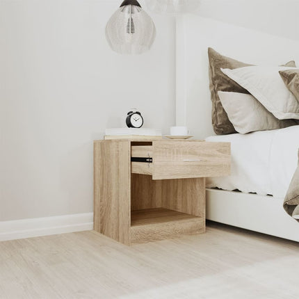 Table De Chevet 2 Pcs Avec Tiroir Couleur De Chêne