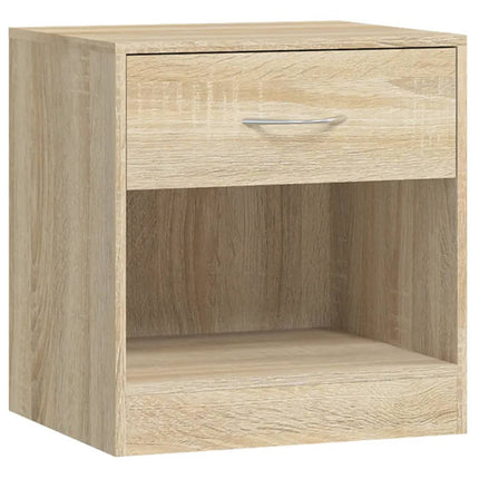 Table De Chevet 2 Pcs Avec Tiroir Couleur De Chêne