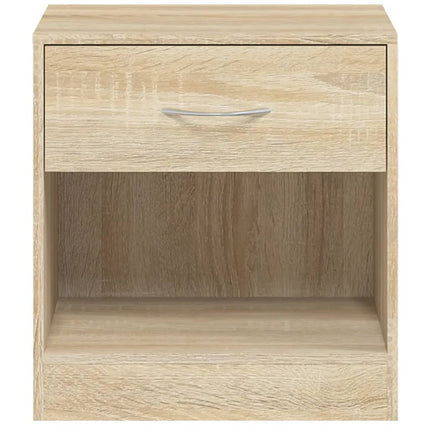 Table De Chevet 2 Pcs Avec Tiroir Couleur De Chêne