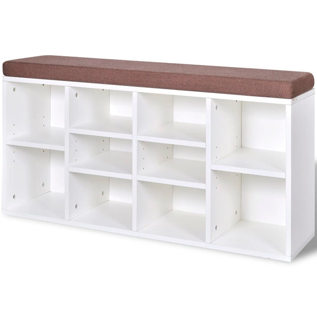Banc De Rangement À Chaussures 10 Compartiments
