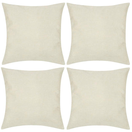 Housses De Coussin 4 Pcs Aspect De Lin