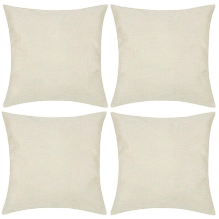 Housses De Coussin 4 Pcs Aspect De Lin