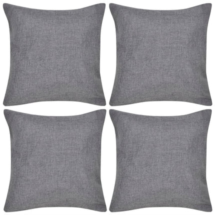 Housses De Coussin 4 Pcs Aspect De Lin