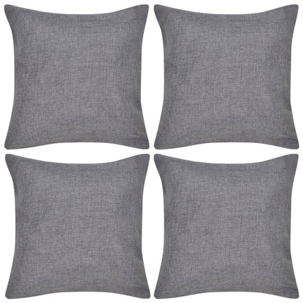 Housses De Coussin 4 Pcs Aspect De Lin