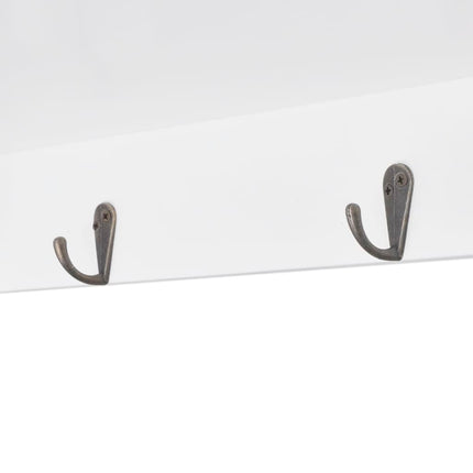 Vitrine Murale Avec Étagère De Livre / Dvd / Verre En Mdf Blanc Blanc