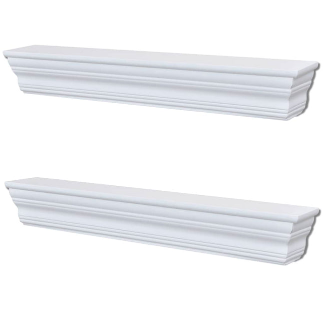 Étagères Murales Aaliyah 2 Pcs Blanc Blanc