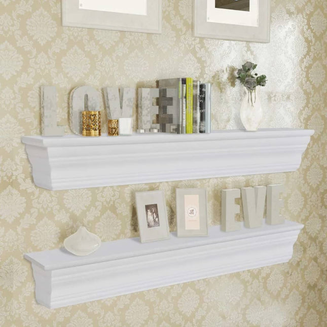 Étagères Murales Aaliyah 2 Pcs Blanc Blanc