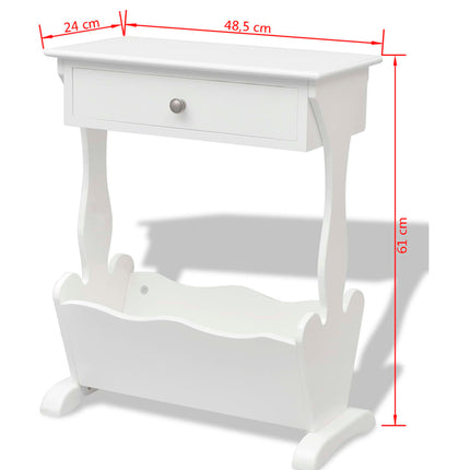 Porte-Revues Melrose Blanc Blanc