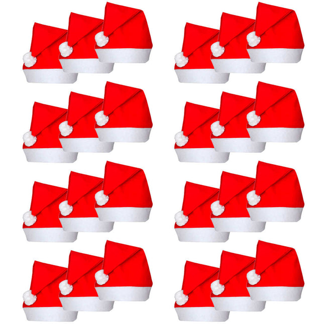 Bonnets De Père Noël 24 Pcs