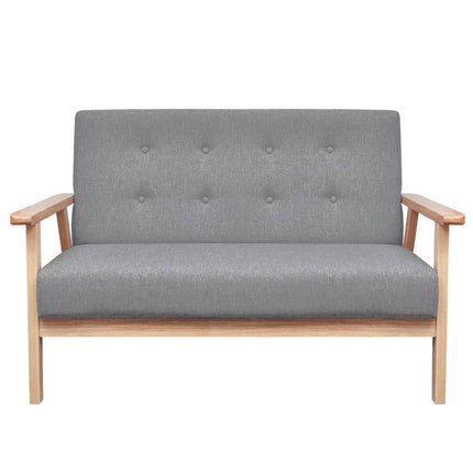 Ensemble De Canapés 2 Pcs Tissu Gris Clair