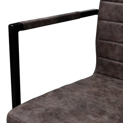 Chaises À Manger Cantilever Lot De 4 Marron Similicuir