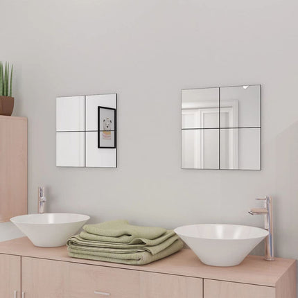 Carreaux De Miroir Sans Cadre 8 Pcs 20,5 Cm