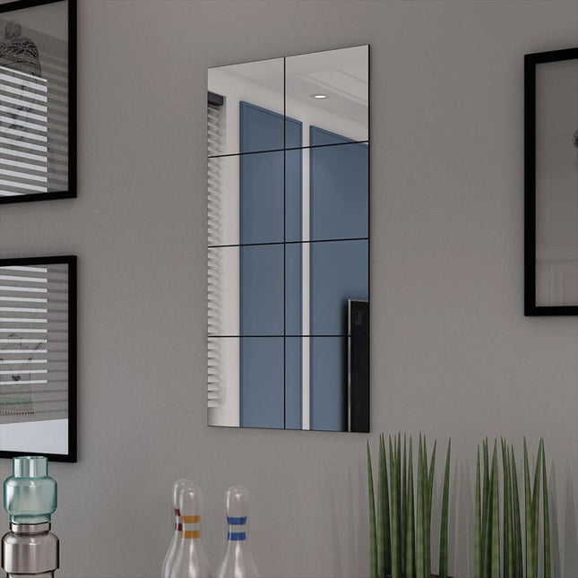 Carreaux De Miroir Sans Cadre 8 Pcs 20,5 Cm
